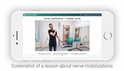 screenshot of a lesson about nerve mobilizations